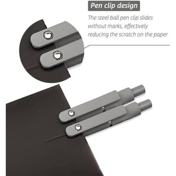 Gel Pens, 5 Pcs 0.5mm Black Ink Pens Fine Point Smooth Writing Pens, High-End - Picture 4 of 7